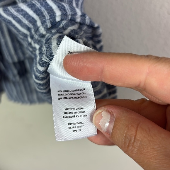 Rails Jasmine Stripe White Blue Smock Waist size XS - Picture 8 of 15